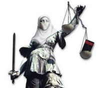 Justitia mit Burka