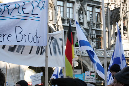Pro Israel Demo auf dem Münchner Marienplatz