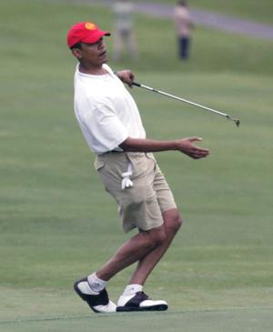 Obama beim Golfspielen