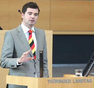 Mike Mohring mit Deutschland-Krawatte