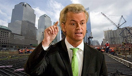 Geert Wilders demonstriert am Ground Zero