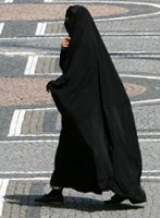 Vertriebene Burka