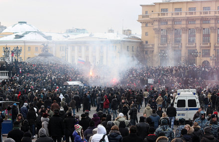 Massendemo in Moskau