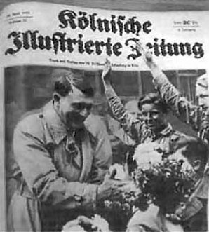 Kölnische Illustrierte Zeitung gratuliert Hitler 1933 zum Geburtstag.