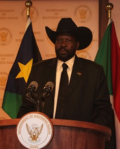 Der Präsident der Regierung des Südsudan, H.E. Salva Kiir Mayardit