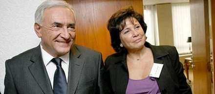 Dominique Strauss-Kahn hier mit seiner Frau, der französischen Journalistin Anne Sinclair.