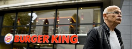 Workers Protest At Burger King With Guenter Wallraff