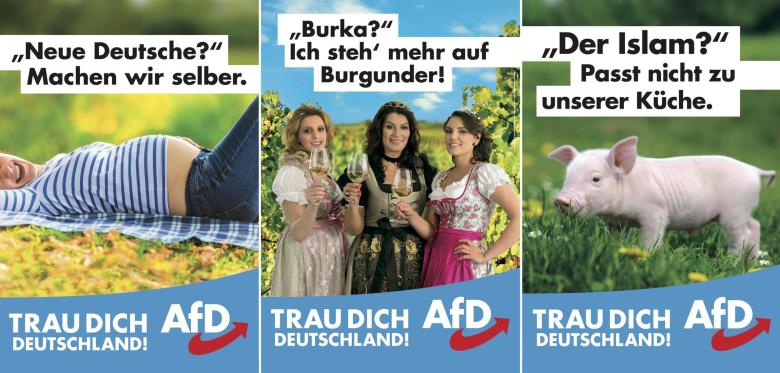 Humor-Plakate des AfD-Bundesvorstands.