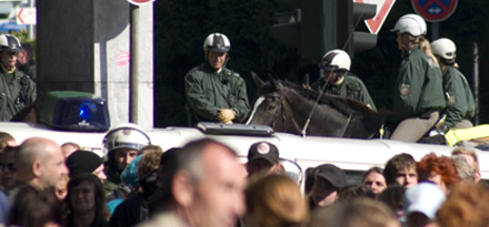 Polizeireiter am Heumarkt