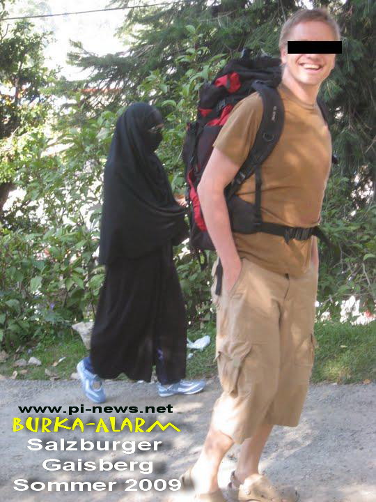 Burka-Alarm am Wanderweg