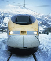 Eurostar im Schnee