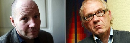 Nobelpreis-Chefjuror Peter Englund (l.) stellt sich hinter Lars Vilks (r.)