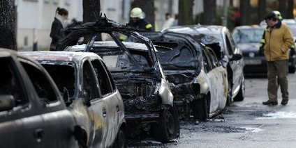 Ausgebrannte Fahrzeuge in Berlin-Wilmersdorf