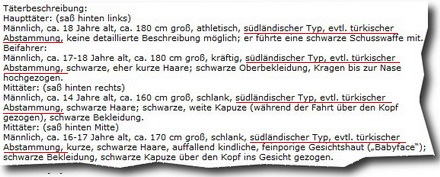 Screenshot: Pressebericht der Münchner Polizei.