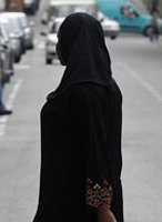 Verschleierte Muslimin in Spanien