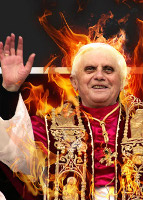 Brennender Papst