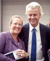Geert Wilders mit Elisabeth Sabaditsch-Wolff am 03. Oktober 2010 in Berlin