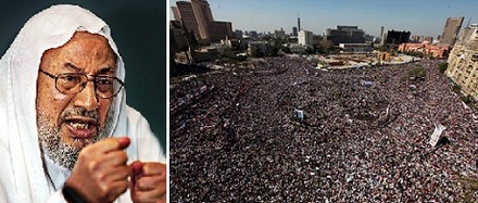 Yusuf al-Qaradawi (l.) fordert die Vernichtung Israels