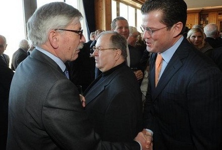 Sarrazin und Guttenberg beim Neujahrsempfang der Berliner Morgenpost am 12. Januar 2011.