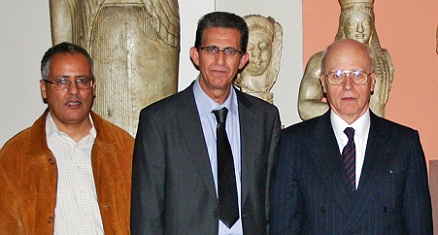 V.l.n.r.: Dr. Hamid Lechhab, Prof. Dr. Mohamed Andaloussi, Prof. Dr. phil Dr. h.c. Hans Köchler