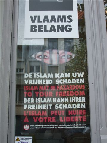 Das Büro von Vlaams Belang in Antwerpen