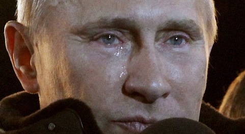 Tränen nach dem Wahlsieg bei Wladimir Putin