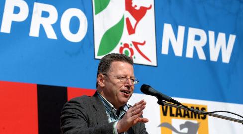 Pro NRW-Chef Markus Beisicht, der vielleicht demnächst im EU-Parlament sitzen wird und dort womöglich eine Fraktion u.a. mit der PVV, der FPÖ, der Front National und des Vlaams Belang bilden wird