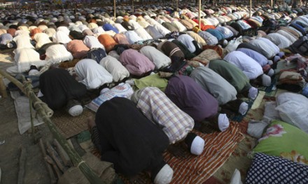 Muslims perform afternoon prayers ahead of Bishwa Ijtema in Dhaka