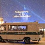 Polizeieinsatz am Weihnachstmarkt beim Schloss Charlottenburg in Berlin.