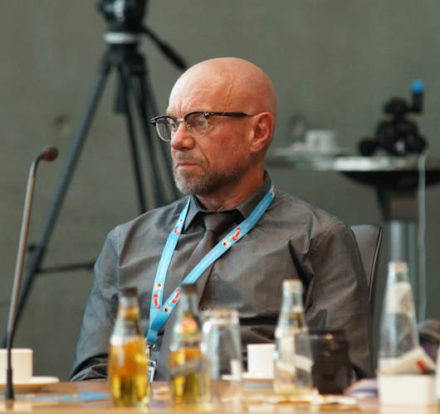 Eugen Prinz auf dem Freie Medien-Kongress in Berlin.