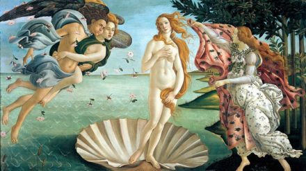 Die Geburt der Venus von Alessandro Botticelli, 1484-1486.