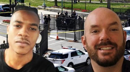 Der 25-jährige Moslem Noah Green (l.) tötete am Freitag gegen 13 Uhr Ortszeit an einem Zugang zum Sitz des US-Kongresses in Washington den 41-jährigen Polizisten William Evans (r.).