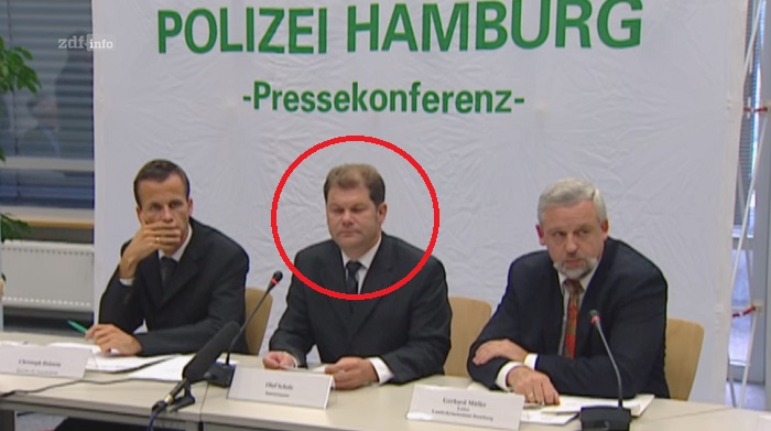 SPD-Kanzlerkandidat Olaf Scholz war 2001 Innensenator von Hamburg (Screenshot aus der ZDF-Doku "9/11-Verschwörung in Hamburg).