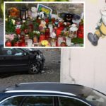 Mit Blumen, Teddies und Kerzen ist der Tatort in Witzenhausen geschmückt.