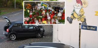 Mit Blumen, Teddies und Kerzen ist der Tatort in Witzenhausen geschmückt.