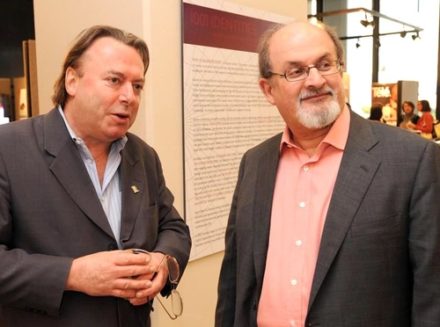 Christopher Hitchens (l.) und Salman Rushdie.