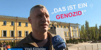 Holocaust-Verharmlosung: Kiews Bürgermeister Vitali Klitschko am 10. Oktober unwidersprochen in der deutschen 20 Uhr-Tagesschau.