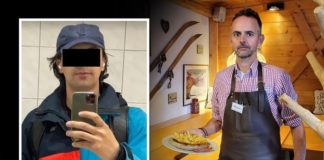 Krank: Der jordanische Tatverdächtige Shadi B. aß nach der Bluttat seelenruhig Pommes und Bratwurst auf dem Bergrestaurant Alpspitz von Andrew Syme (r.).