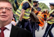 Nach Ansicht von VS-Präsident Thomas Haldenwang fordert die "Letzte Generation" die Funktionsträger des Staates zum Handeln auf und zeigen damit, „wie sehr man dieses System eigentlich respektiert“.