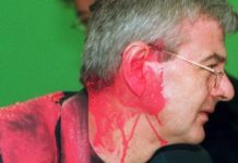 Die Grünen waren in Wahrheit nie eine pazifistische Partei: Schon der damalige grüne Außenminister Joschka Fischer stimmte 1998 dem völkerrechtswidrigen Angriffskrieg der Nato im Kosovo unter deutscher Beteiligung zu und wurde deshalb auf dem Grünen-Parteitag in Bielefeld im Mai 1999 von einer internen Kritikerin mit einem roten Farbbeutel beworfen.