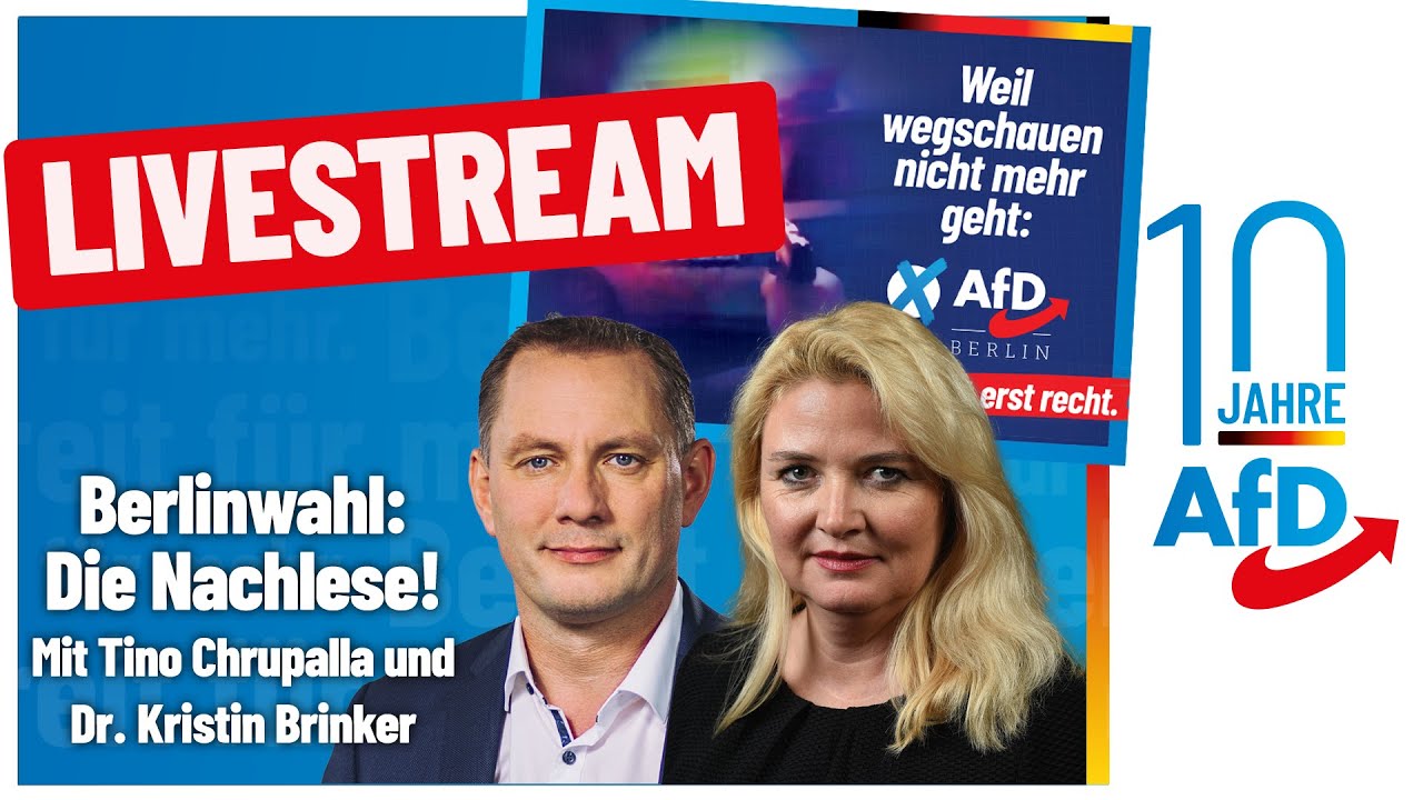 Berlinwahl: AfD-Nachlese mit Tino Chrupalla und Kristin Brinker