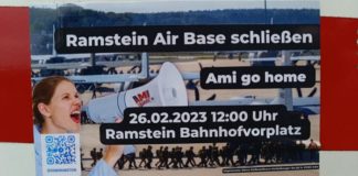 Am Sonntag demonstriert ein breites überparteiliches Protestbündnis in Ramstein für den Frieden.
