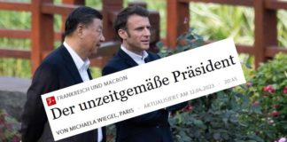 Emmanuel Macron hat bei seinem China-Besuch deutlich gemacht, Frankreich wolle kein Vasall der USA sein. Das brachte prompt die deutschen Medien zum Hyperventilieren.