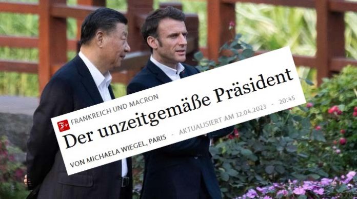 Emmanuel Macron hat bei seinem China-Besuch deutlich gemacht, Frankreich wolle kein Vasall der USA sein. Das brachte prompt die deutschen Medien zum Hyperventilieren.