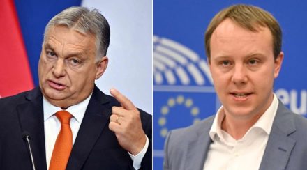 „Sollte Orbán wirklich die EU-Ratspräsidentschaft bekommen, muss das Europaparlament über ein Hausverbot nachdenken. Wir geben Autokraten in unserem Haus keine Bühne. Wir verhandeln mit Autokraten keine Gesetze. Diese Ratspräsidentschaft kann so nicht funktionieren", sagt der Grüne EU-Parlamentarier Daniel Freund (r.).