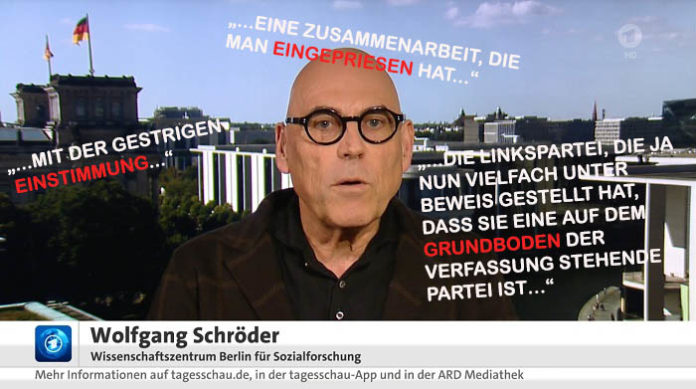 Zeigte am Freitag im tagesschau24-Interview, dass er neben seiner linksextremen Ideologie deutliche Probleme mit der deutschen Sprache hat - Politikwissenschaftler Wolfgang Schröder.