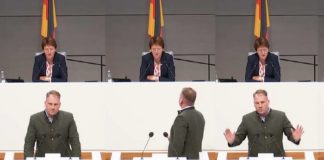 Skurrile Szenen im niedersächsischen Landtag: Im Oktober-Plenum kam es zu Unstimmigkeiten zwischen Landtagsvizepräsidentin Meta Janssen-Kucz (Grüne) und dem AfD-Abgeordneten Peer Lilienthal.