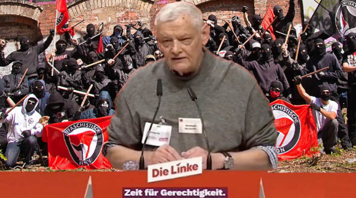 Der Waiblinger Altkommunist Reinhard Neudorfer rühmte sich öffentlich auf dem Bundesparteitag der Linken der fortgesetzten Nötigung und nachfolgender weiterer Straftaten von Gastwirten im Rems-Murr-Kreis.