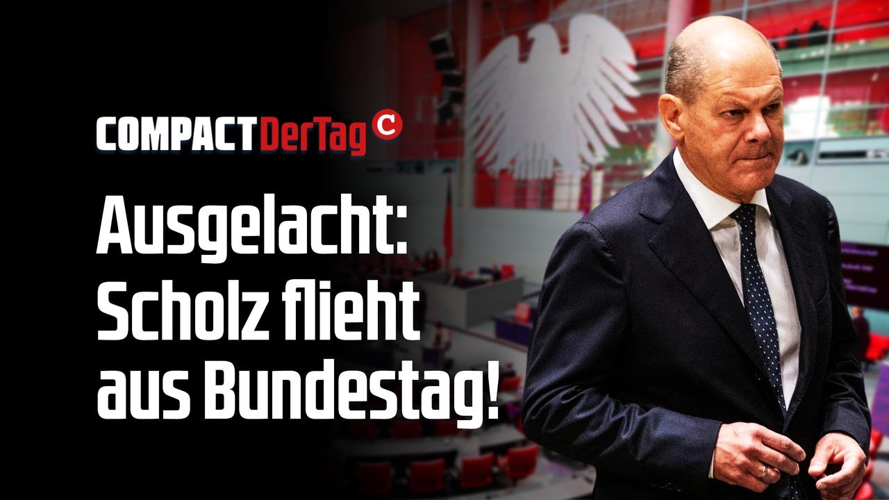 COMPACT TV: Ausgelacht – Scholz flieht aus Bundestag!