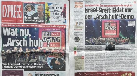 Auch der Kölner Express, das Zentralorgan des linksextremen "Arsch huh"-Vereins, wundert sich in ihrer Samstagausgabe über die politische Schieflage der Demo-Veranstalter.